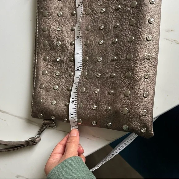 Olivia Miller Studded Clutch - Brown - Picture 4 of 5